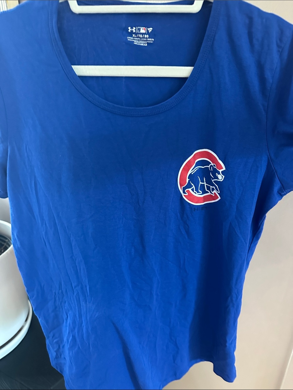 Under Armour Royal Blue Chicago Cubs Logo Tee